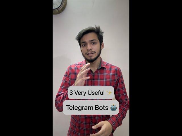 3 Secret Telegram Bots. Everyone should use #shorts #tech #telegram #tipsandtricks #techtips #reels