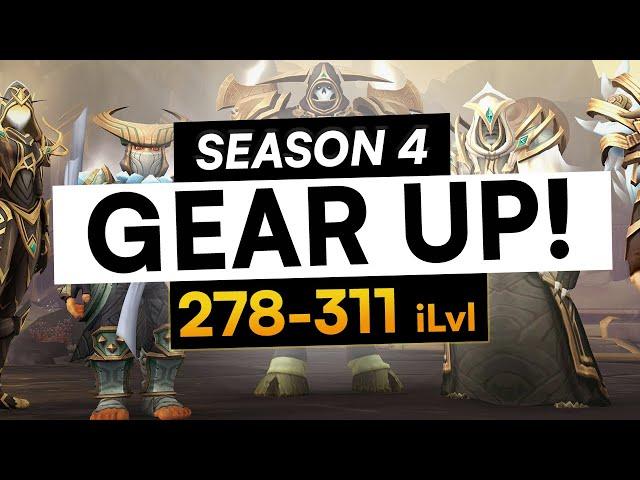 GEAR UP! in Season 4 WoW Shadowlands! 278-311 iLvl | LazyBeast Gearing Guide