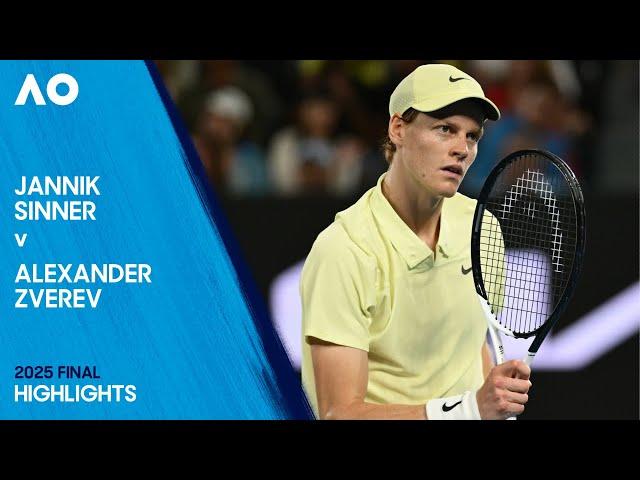 Jannik Sinner v Alexander Zverev Extended Highlights | Australian Open 2025 Final