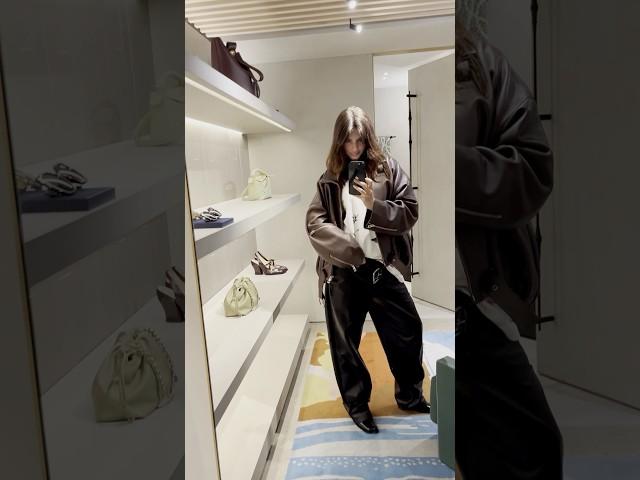 Emily Ratajkowski tries on #LOEWE Fall Winter 2024.