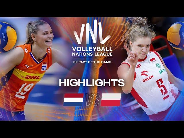 Netherlands  vs. Poland  - Highlights | Week 2 | Women's VNL 2025