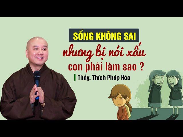 Không sống sai nhưng bị nghĩ xấu thì phải làm sao ? Thầy Thích Pháp Hòa