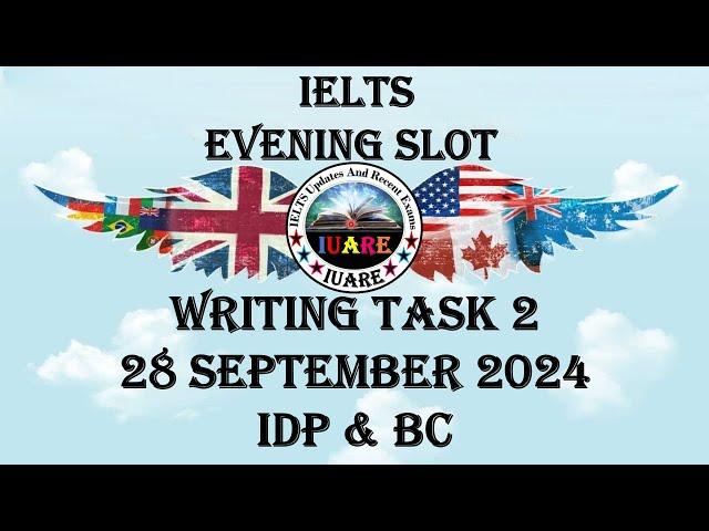 28 September 2024 IELTS / Writing Task 2 / Academic / Exam Review / INDIA