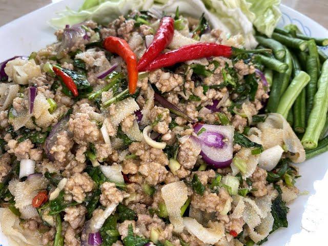 Pork Larb - Hmong Food - Ua Laj Nqaij Npuas
