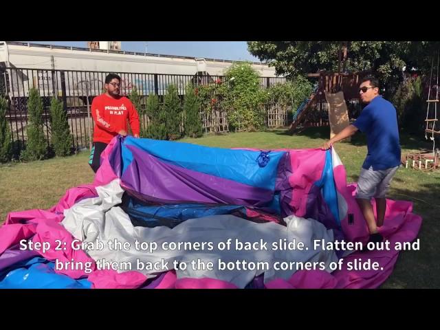 How to roll up commercial inflatable water slide? | JumpOrange Inflatables