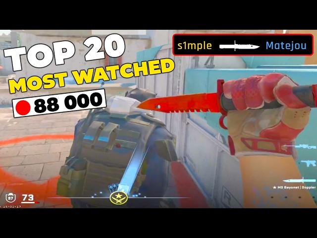 S1MPLE Risky Knife Clutch! 20 Most Watched Twitch CS2 Clips In August!