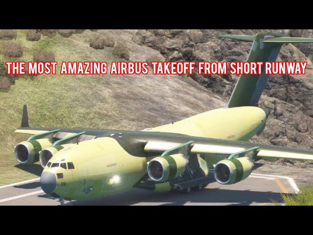 The Most Amazing Airbus Takeoff from short Runway #airforce #aircraft #airbus #aviation #boeing