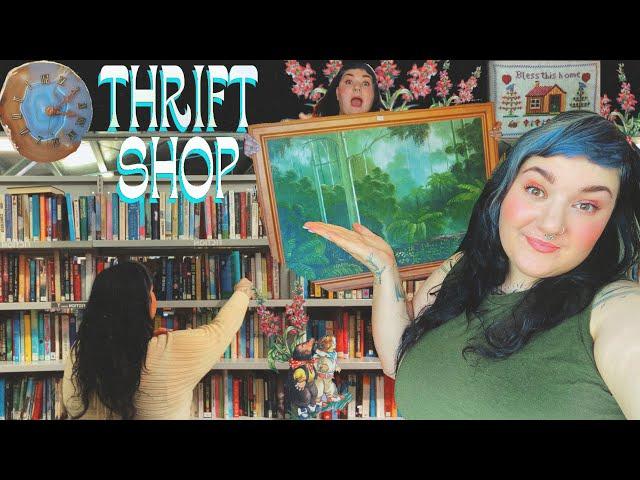 thrift shop adventure & haul // I found a vintage crystal clock at the op shop!