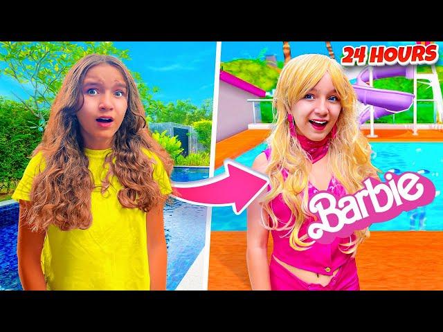 My Sister Transformed Into Barbie In REAL LIFE FOR 24 HOURS!