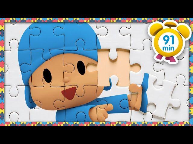  POCOYO in ENGLISH - Puzzles Day [ 91 minutes ] | Full Episodes | VIDEOS and CARTOONS for KIDS