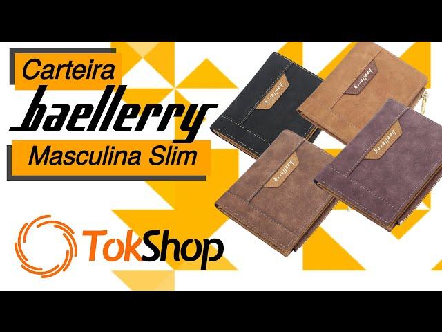 CARTEIRA MASCULINA COM ZÍPER SLIM COURO PREMIUM BAELLERRY - TOKSHOP