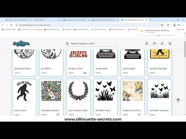 Silhouette Issues: How to direct download Silhouette Design Store files now