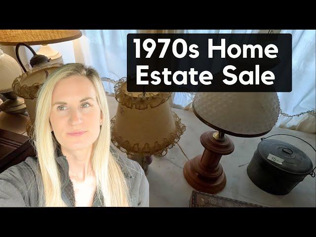 1970s Home Estate Sale packed full of collectibles, Shop with me!