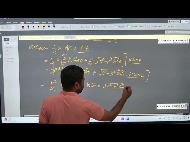 IPMAT Indore 2024 Paper QA: The side AB of a triangle ABC is c. The median BD is of length k. If ...