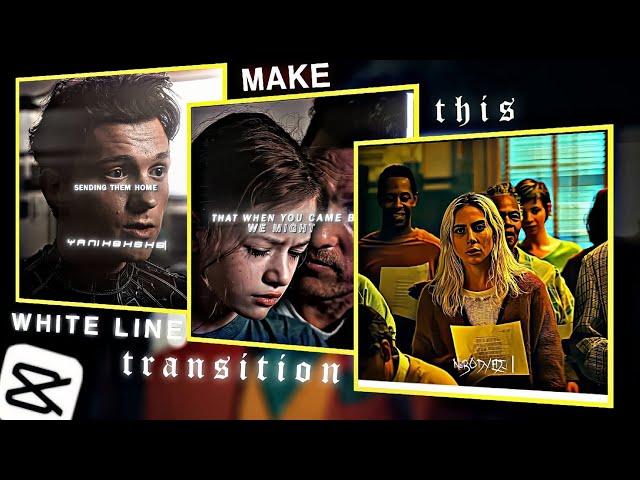 Make this smooth AE like white line Transition in Capcut!|Full tutorial.|Capcut