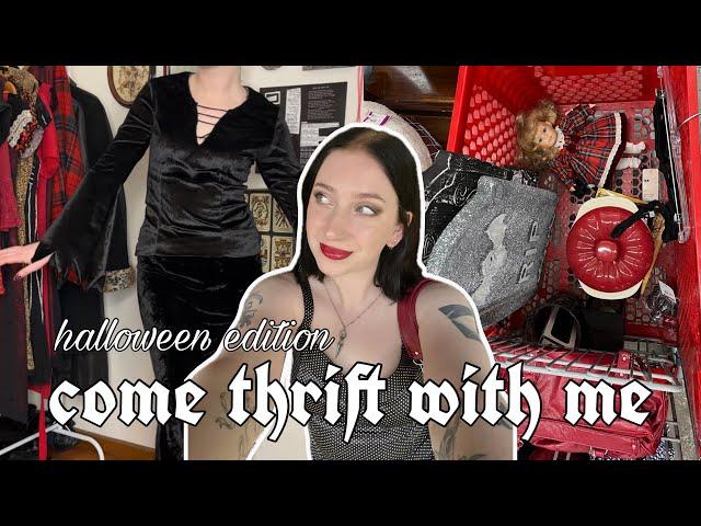 Come Thrift with Me for Halloween | thrifting decor and costumes + haul