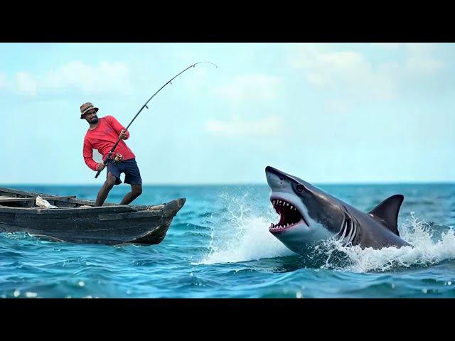 Shark Attack on Fishing Boat 11 | A great White Shark Attack Short Movie