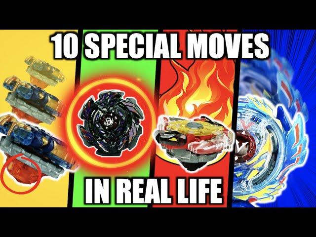 Learning 10 Beyblade Evolution Special Moves IN REAL LIFE!!!