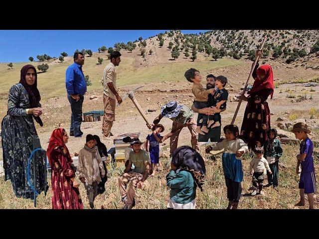 A Delightful Day with Ali and Fariba's Nomadic Family: Putting Beautiful Bees in the Hives