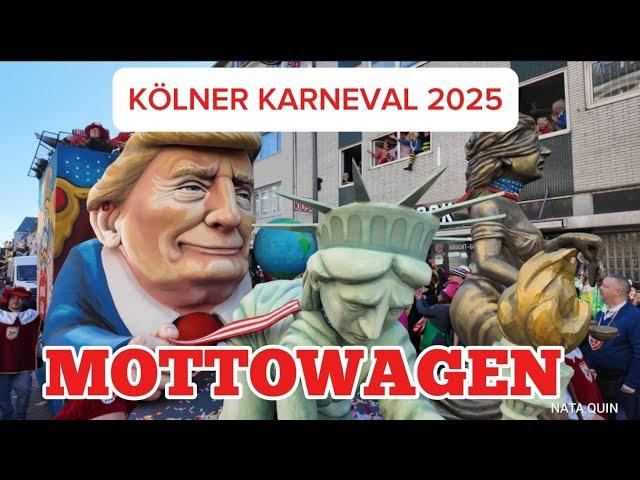 Mottowagen im Kölner Rosenmontagszug 2025