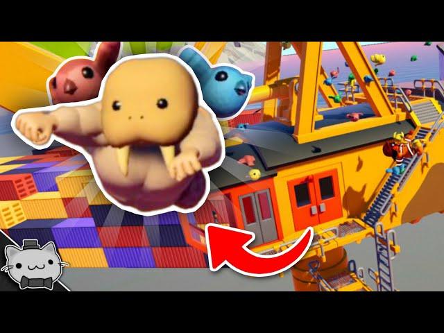 How To NOT SURVIVE A CRANE... (Gang Beasts NEW MAP Funny Moments)