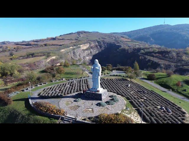 Tarcali mining lake - Blessed Christ statue, Drone video #4k #drone #hungary #travel #adventure