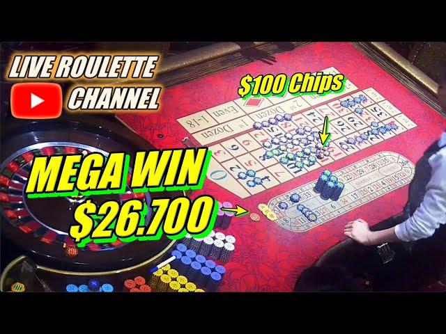 LIVE ROULETTE |  MEGA WIN 26.700 In Las Vegas Casino  $100 Chips Inside Exclusive  2023-10-23