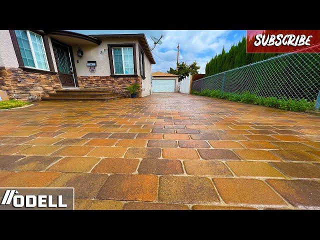 MASSIVE Paver Driveway Install with Concrete Steps and Sealing Process!
