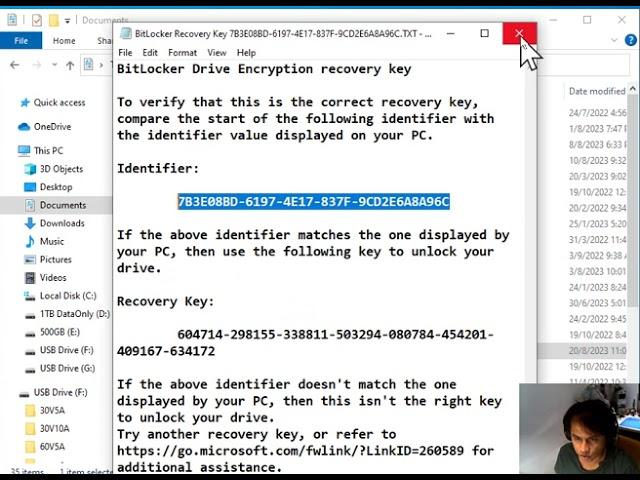 Encrypt Decrypt Recovery Key