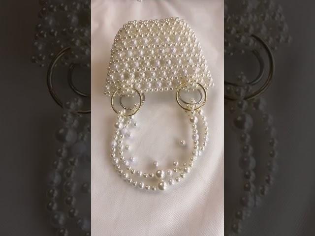 Beautiful Handmade  pearl beaded bag @BeadBeauty # Shorts