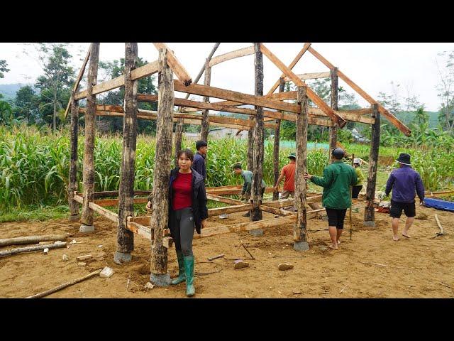 LOG CABIN Building TIMELAPSE: START to FINISH Family Use Chainsaw Building Wooden House - Farm Life