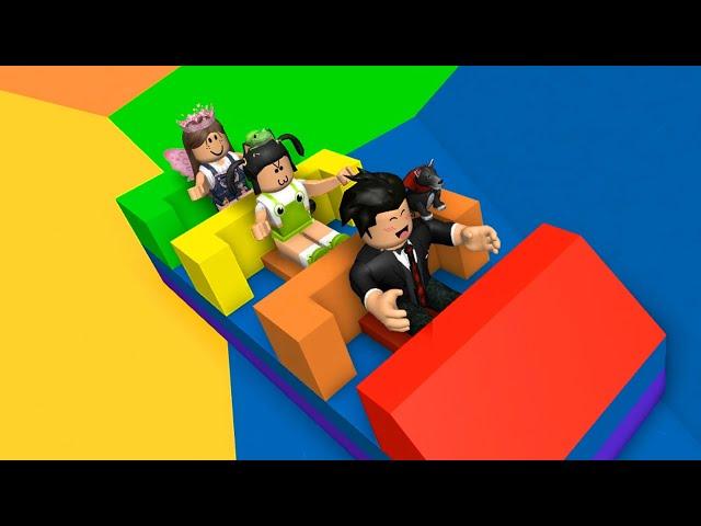 TROLLAGEM DO LOKIS NO TRENZINHO | Roblox - Ride Down A Rainbow Slide