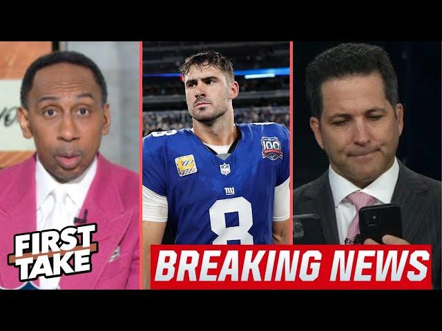 [BREAKING NEWS] Stephen A. reacts to Giants release QB Daniel Jones after benching | FIRST TAKE