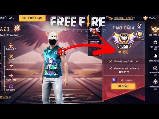 [Free Fire] Leo Rank Thách Đấu Tử Chiến 150⭐️ | Tuna