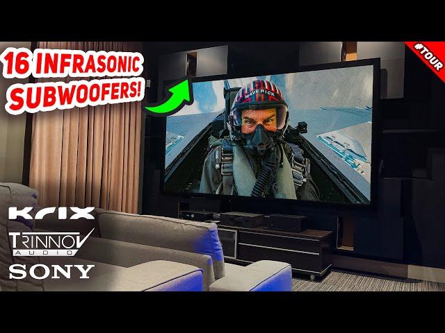 INFRASONIC BASS - 7.16.4 THEATER ROOM TOUR! Krix OWX-50 / Trinnov / Sony Home Theater Tour 2024!