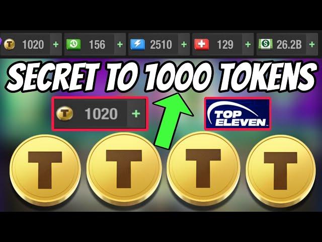 Secret to get 1000+ FREE TOKENS in Top Eleven 2025