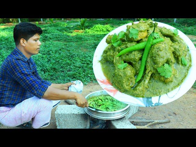 GREEN CHICKEN | Hyderabadi Green Chicken Recipe | Yummy Masala Chicken