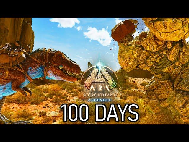 I Spent 100 Days in Ark Survival Ascended and Here's What Happened (Scorched Earth)