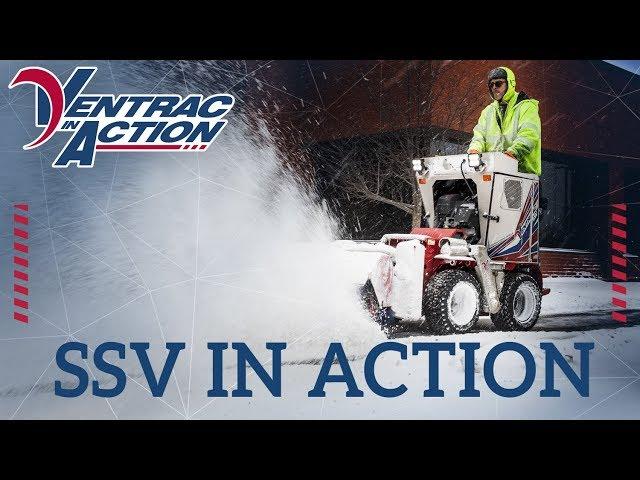 Clearing Sidewalks With Commercial Snow Machine