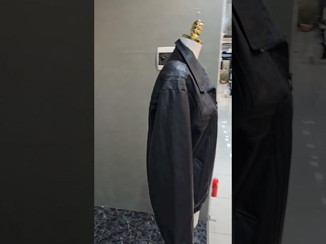 블루종 하이넥 비건 레더자켓 #Celineleatherjacket #셀린느가죽자켓