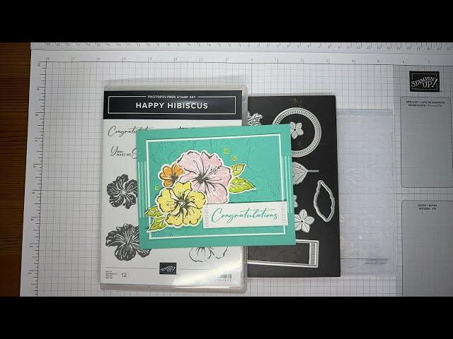 Stampin’ Up! Happy Hibiscus Congratulations Card Tutorial #diy #papercrafting #patternedpaper