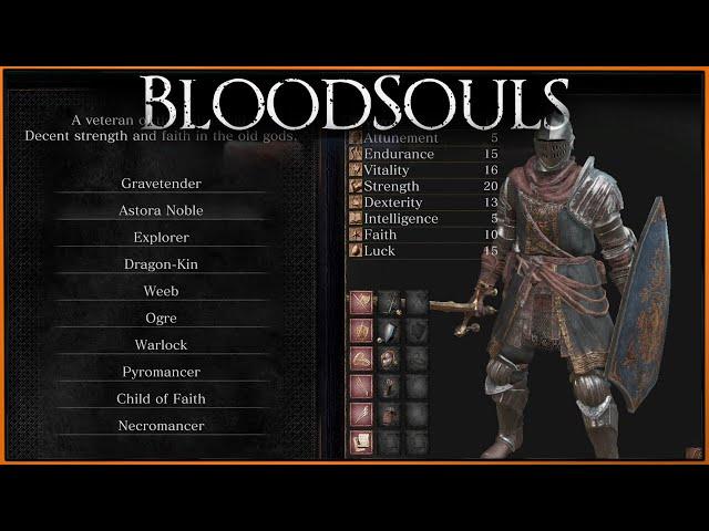 Стартовые классы мода Bloodsouls: Judgement of Ash | Dark Souls 3 Mod