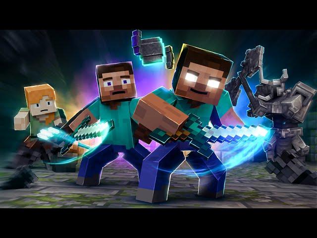 NETHER WAR EP3 - Stone Power - Alex and Steve life (Minecraft animation)