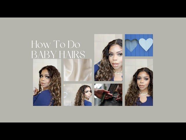 how to do super cute baby hairs | synthetic + humain hair wig friendly