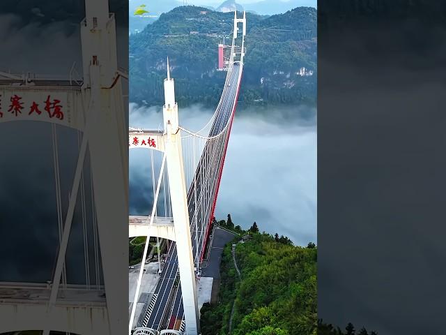 WORLD HIGHEST TUNNEL BRIDGE || AIZHAI BRIDGE 矮寨特大桥 #bridge #infrastructure #travel