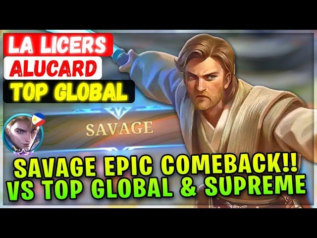 SAVAGE EPIC COMEBACK!! Global Alucard VS Global Bruno & Sup Khufra [ Top Global Alucard ] La licers