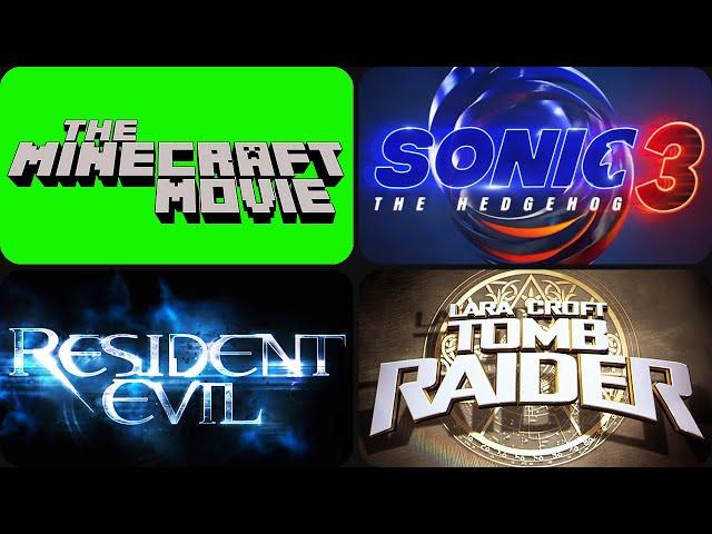 The evolution of Video Game movies trailers logos (1989-2025)