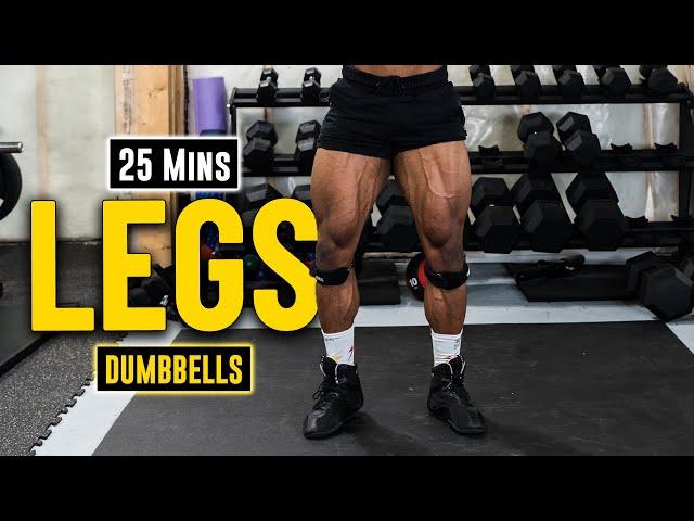 25 Minute Dumbbell Complete Legs Workout | Build & Burn #12