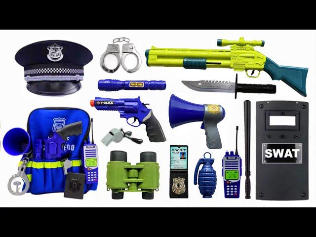 Special Police Weapons Toy set Unboxing-M416 guns, Gas mask, Glock pistol, Dagger