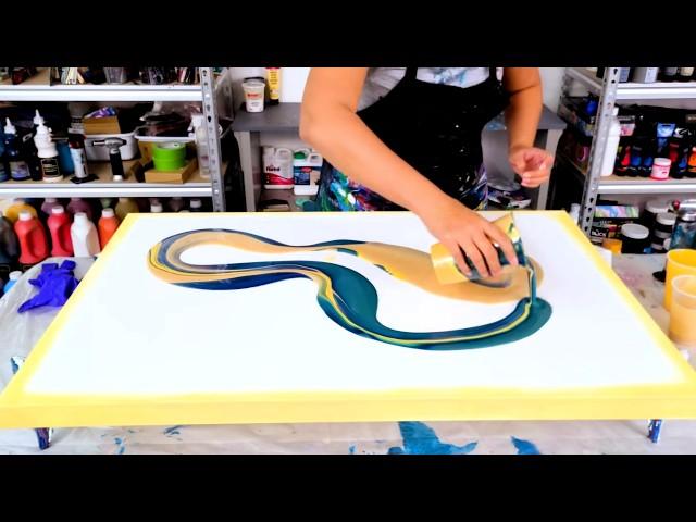 Green Goddess - Big & Bold Meets Soft & Subtle - Acrylic Pouring